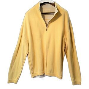 Tommy Bahamas Mens Yellow Reversible Pro Quarter Zip Pullover Sweatshirt XL